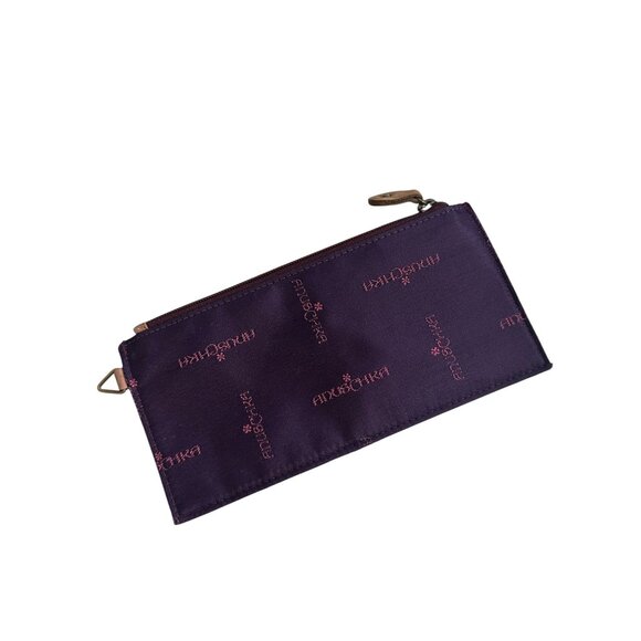 ANUSCHKA Purple Logo Credit Card Wallet NEW NWOT - Picture 4 of 5